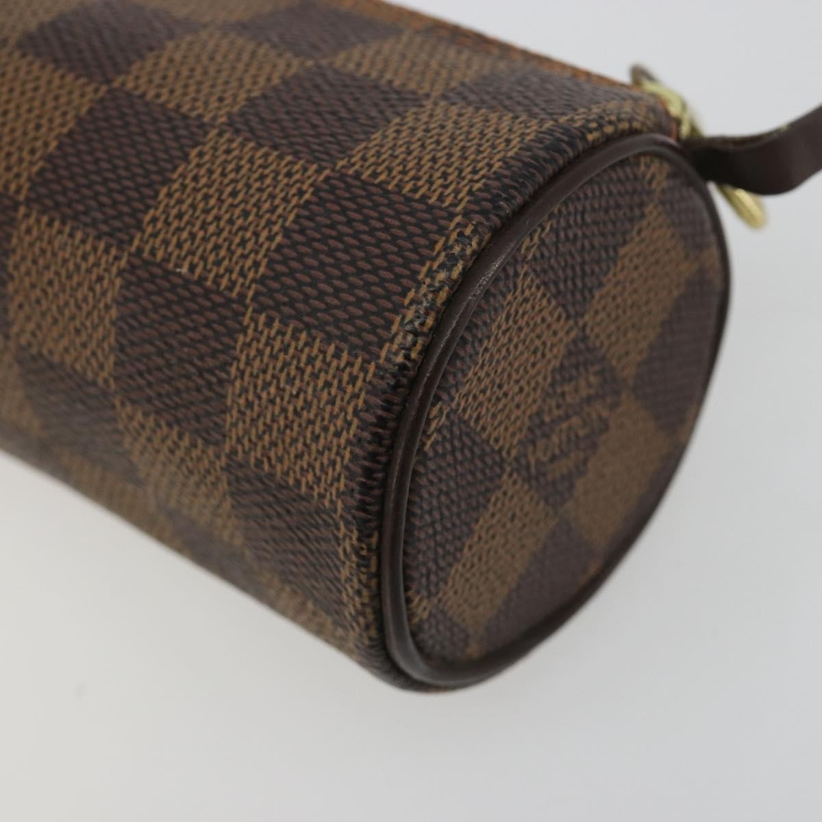 Louis Vuitton Papillon Pochette Damier Brown Canvas Clutche & Pouche Bag (Pre-Owned)