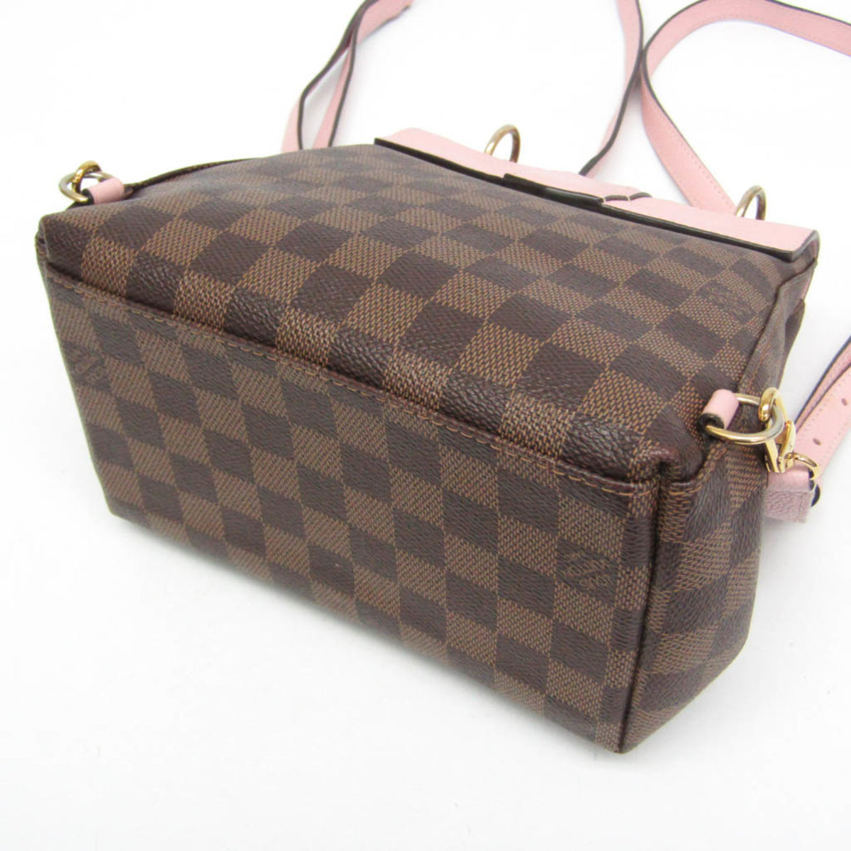 Louis Vuitton Clapton Damier And Leather Brown Canvas Backpack Bag (Pre-Owned)