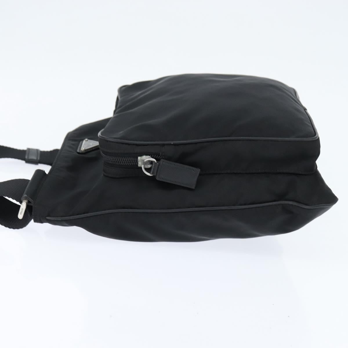 Prada Front Pocket Messenger Tessuto Black Nylon Shoulder Bag Bag (Pre-Owned)