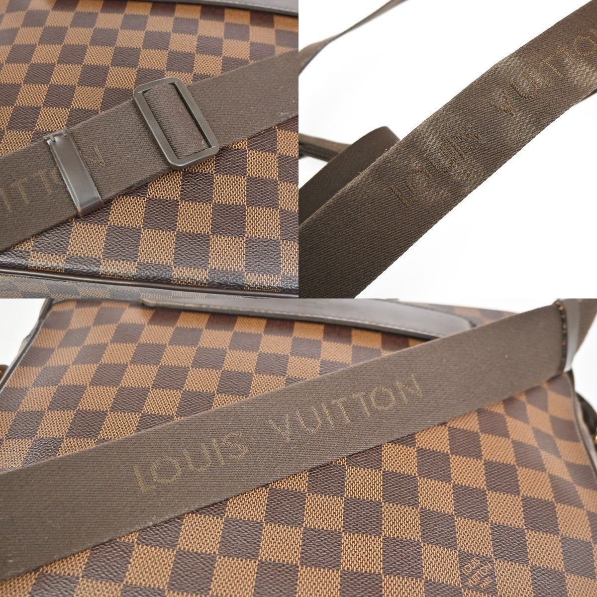 Louis Vuitton Shelton Messenger Damier Ebene Brown Canvas Shoulder Bag Bag (Pre-Owned)
