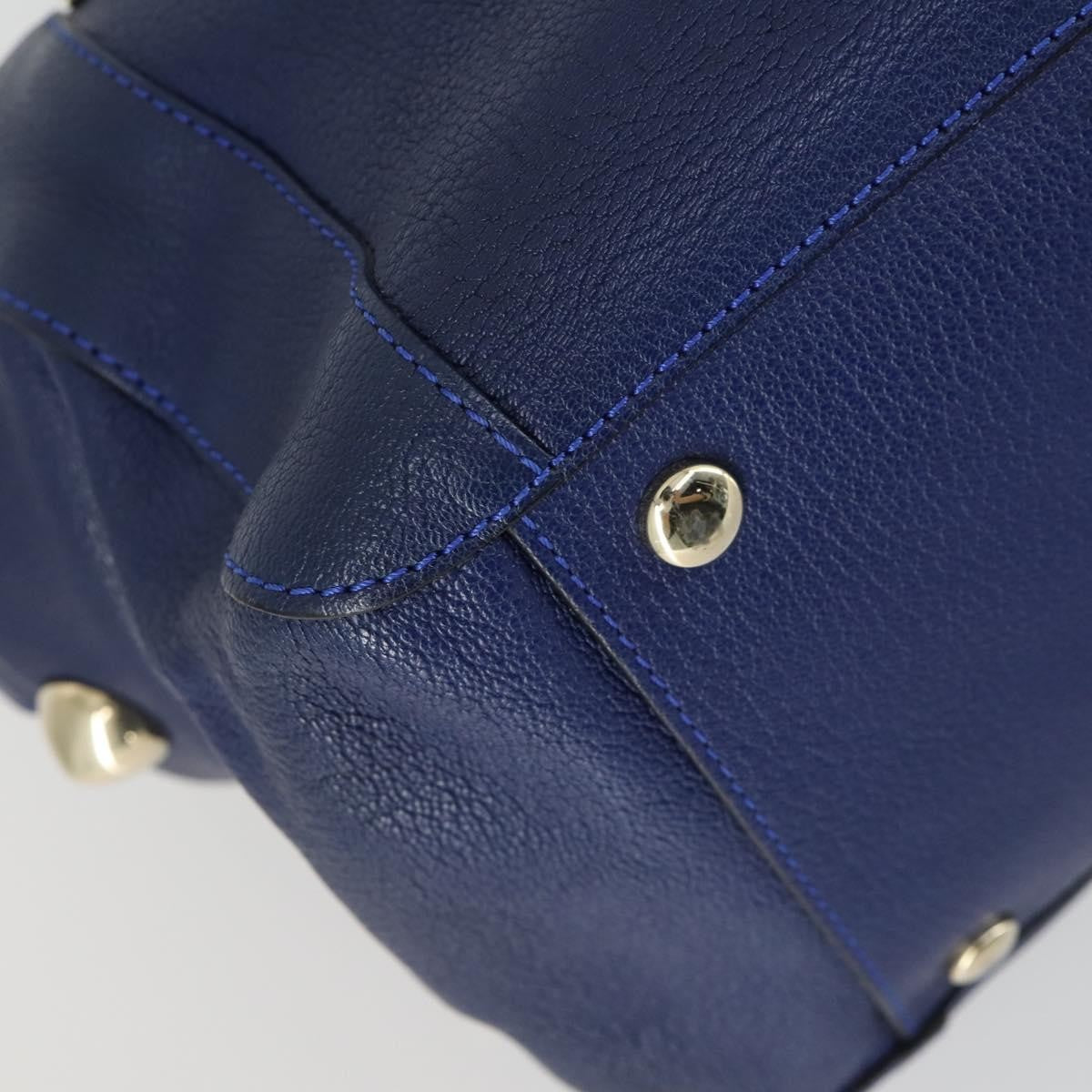 Chloe Bridget Convertible Satchel Leather Navy Leather Handbag (Pre-Owned)