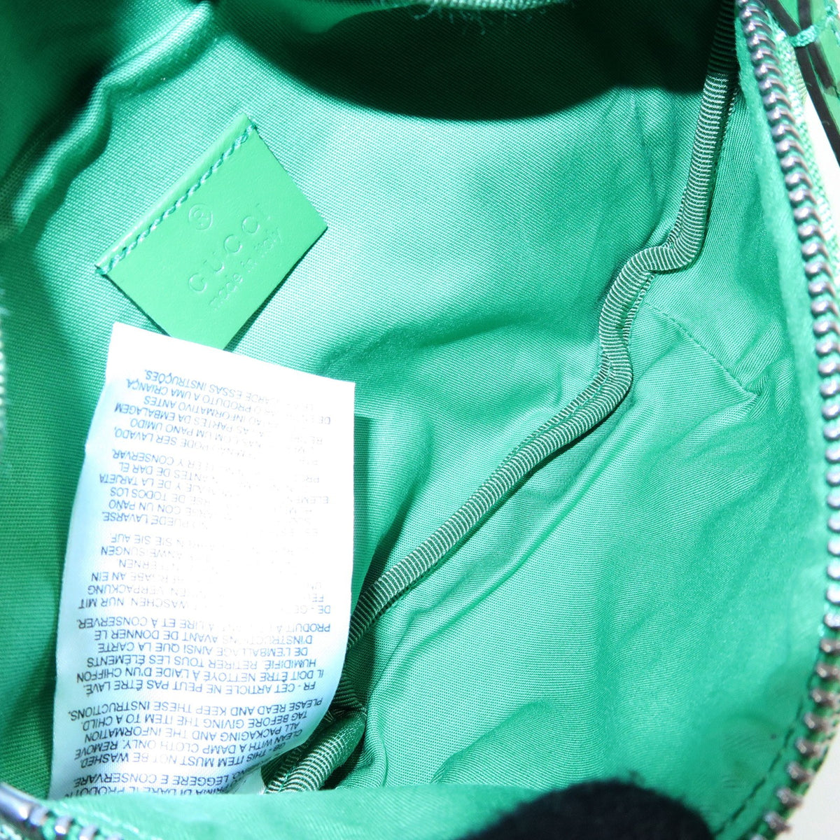 Gucci Children's Belt Printed Gg Coated Canvas Green Canvas Handbag (Pre-Owned)
