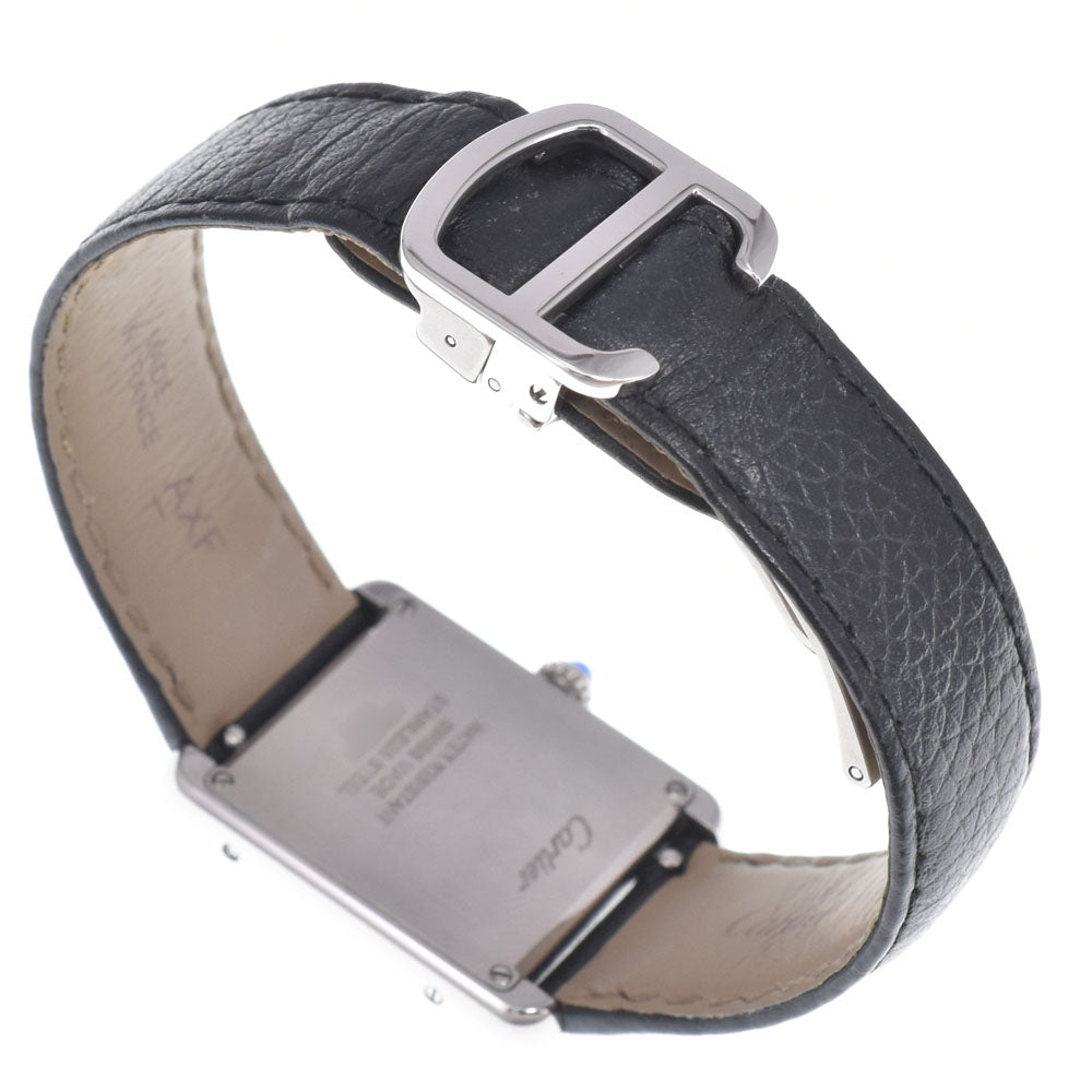 Cartier Must De Cartier Tank Quartz Stainless Steel And Leather Watch (Pre-Owned)