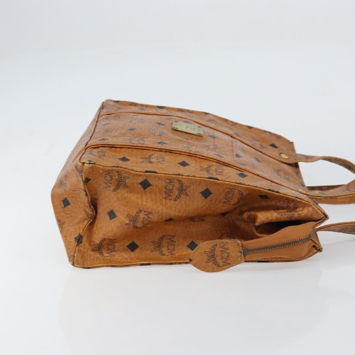 MCM Vintage Visetos Canvas Brown Canvas Tote Bag Bag (Pre-Owned)