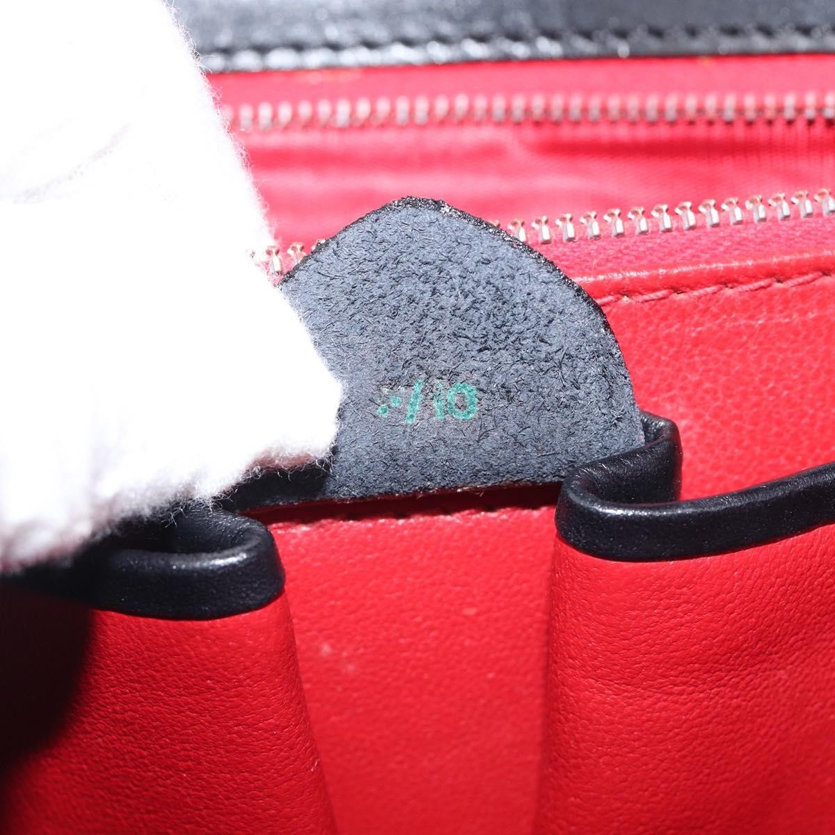 Celine Shoulder Leather Black Leather Shoulder Bag Bag (Pre-Owned)