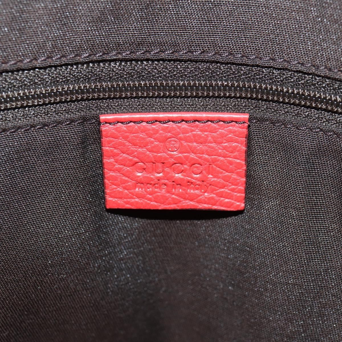 Gucci Grand Prix Interlocking Gg Grainy Leather Red Leather Tote Bag Bag (Pre-Owned)