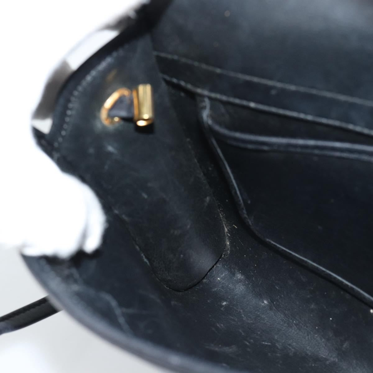 Christian Dior Vintage Cd Flap Leather Black Leather Shoulder Bag Bag (Pre-Owned)