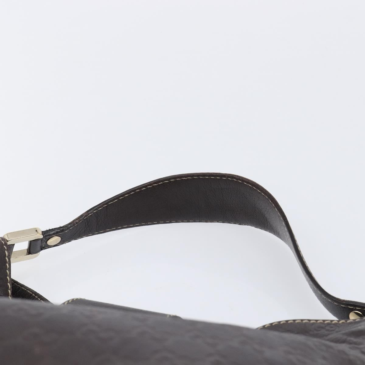 Gucci New Ladies Web Hobo Guccissima Leather Brown Leather Shoulder Bag Bag (Pre-Owned)