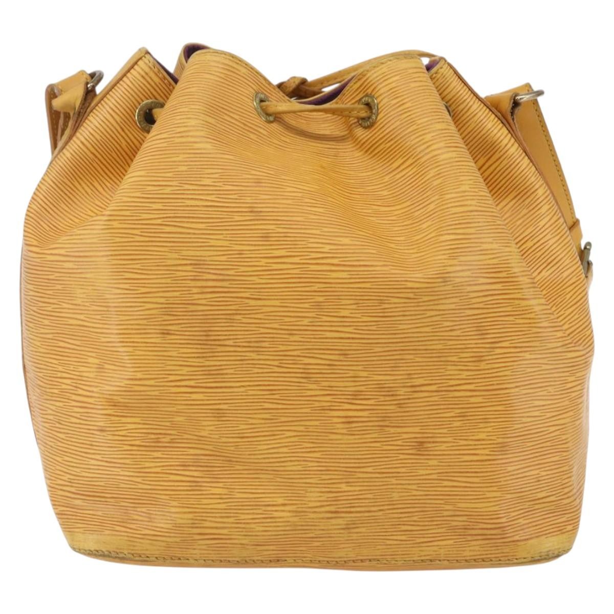 Louis Vuitton Petit Noe Monogram Canvas Yellow Leather Shoulder Bag Bag (Pre-Owned)
