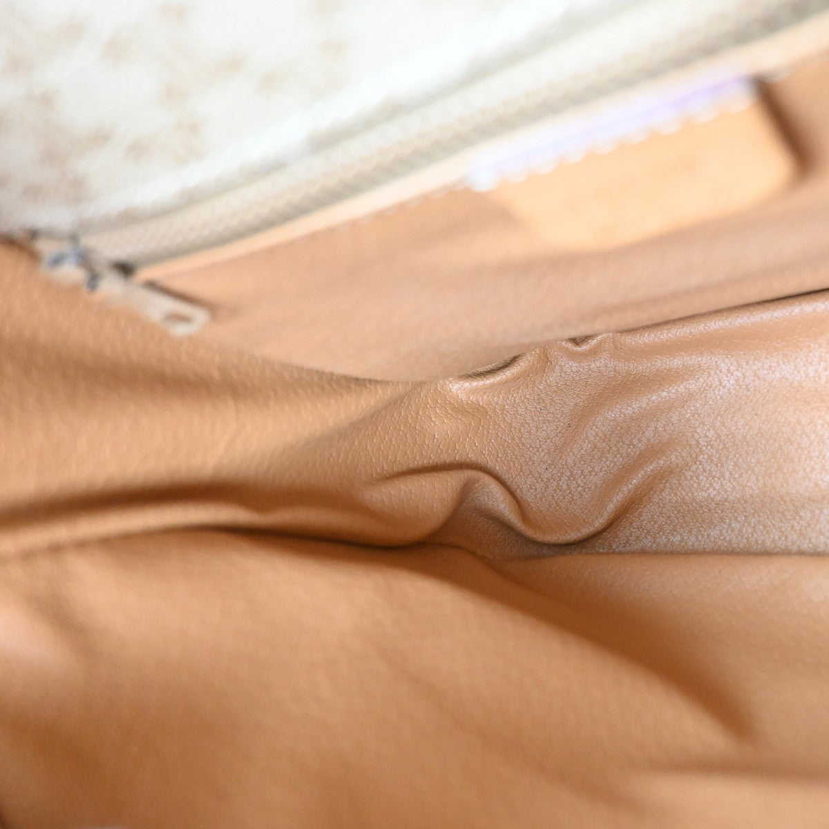 Celine Vintage Macadam Canvas And Leather Beige Canvas Shoulder Bag Bag (Pre-Owned)