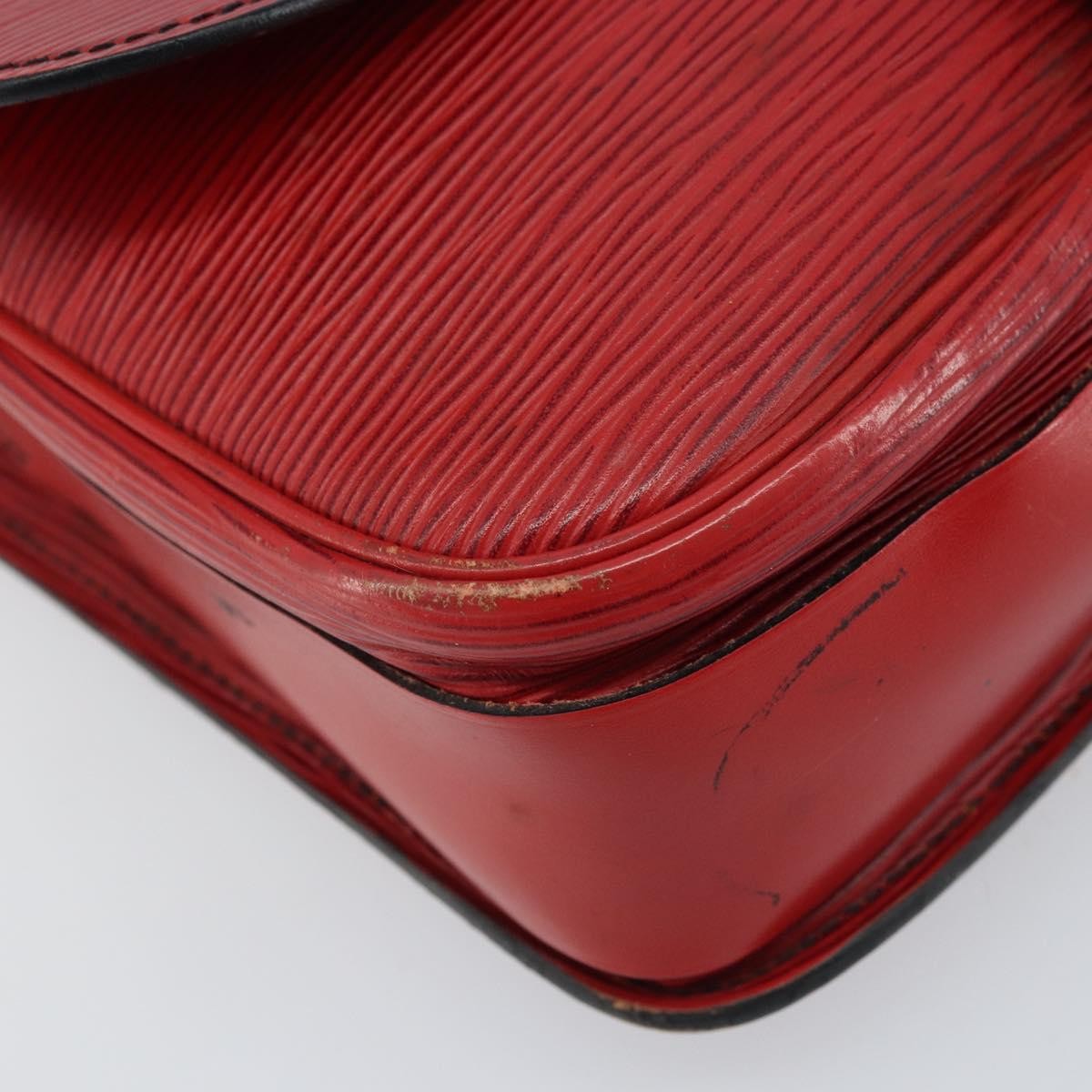 Louis Vuitton Cartouchiere Epi Leather Red Leather Shoulder Bag Bag (Pre-Owned)