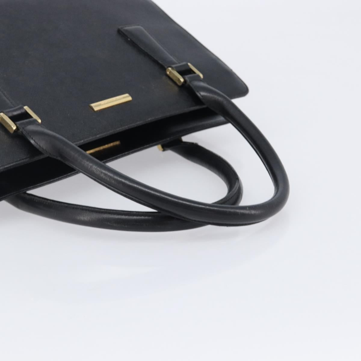 Burberry Handbag Leather Black Leather Handbag (Pre-Owned)