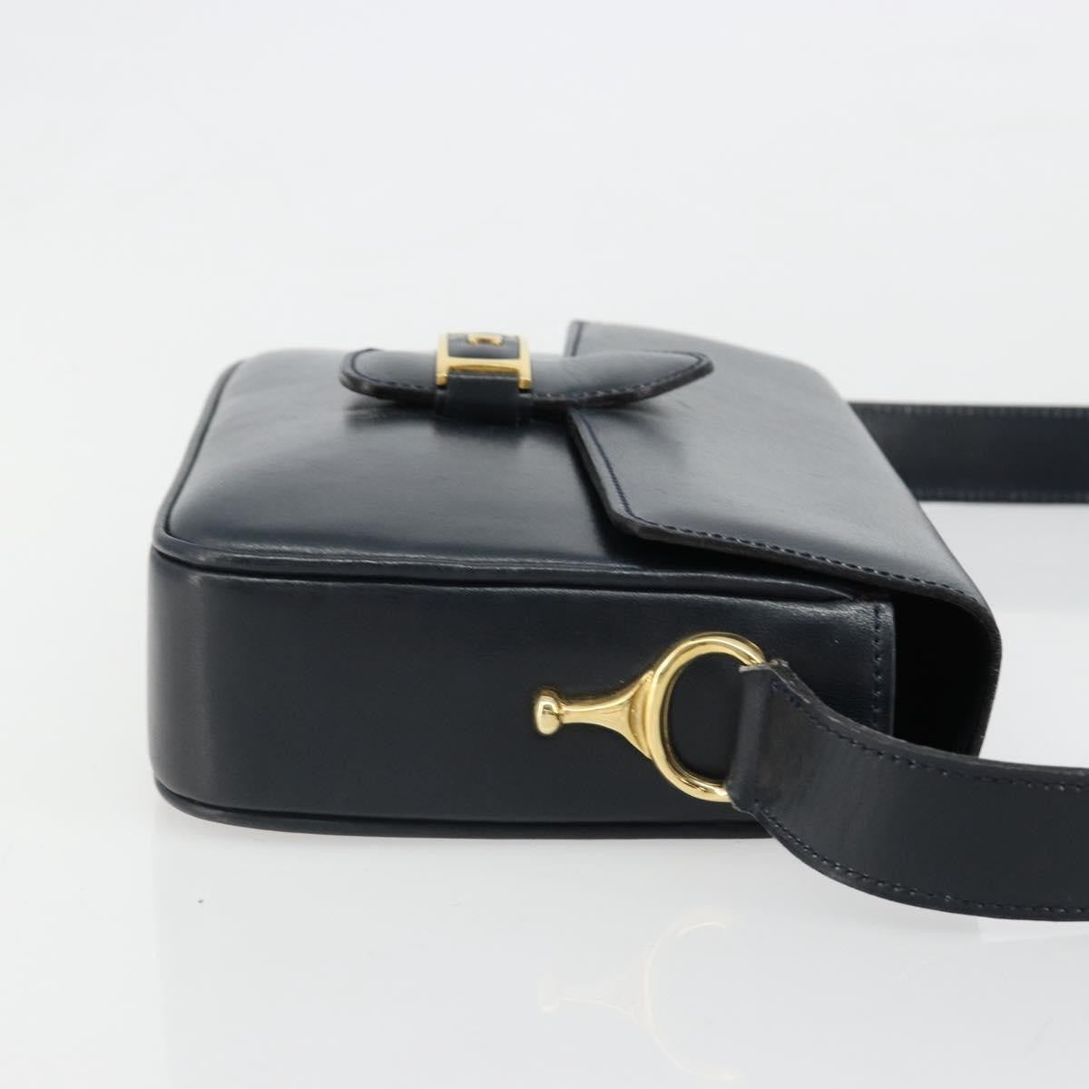 Celine Shoulder Leather Navy Leather Shoulder Bag Bag (Pre-Owned)