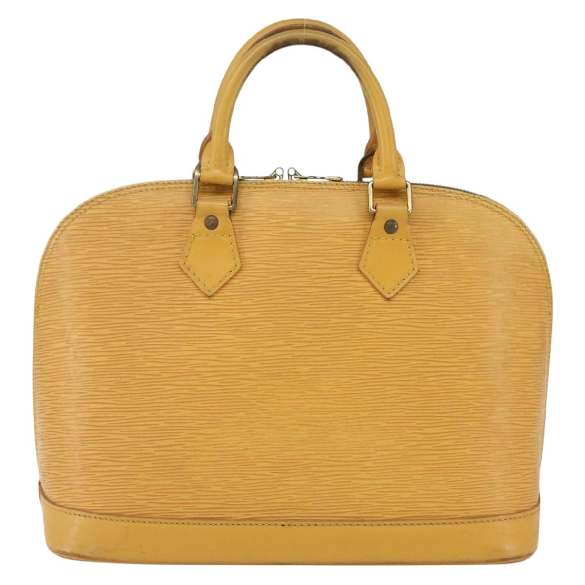 Louis Vuitton Alma Epi Leather Yellow Leather Handbag (Pre-Owned)