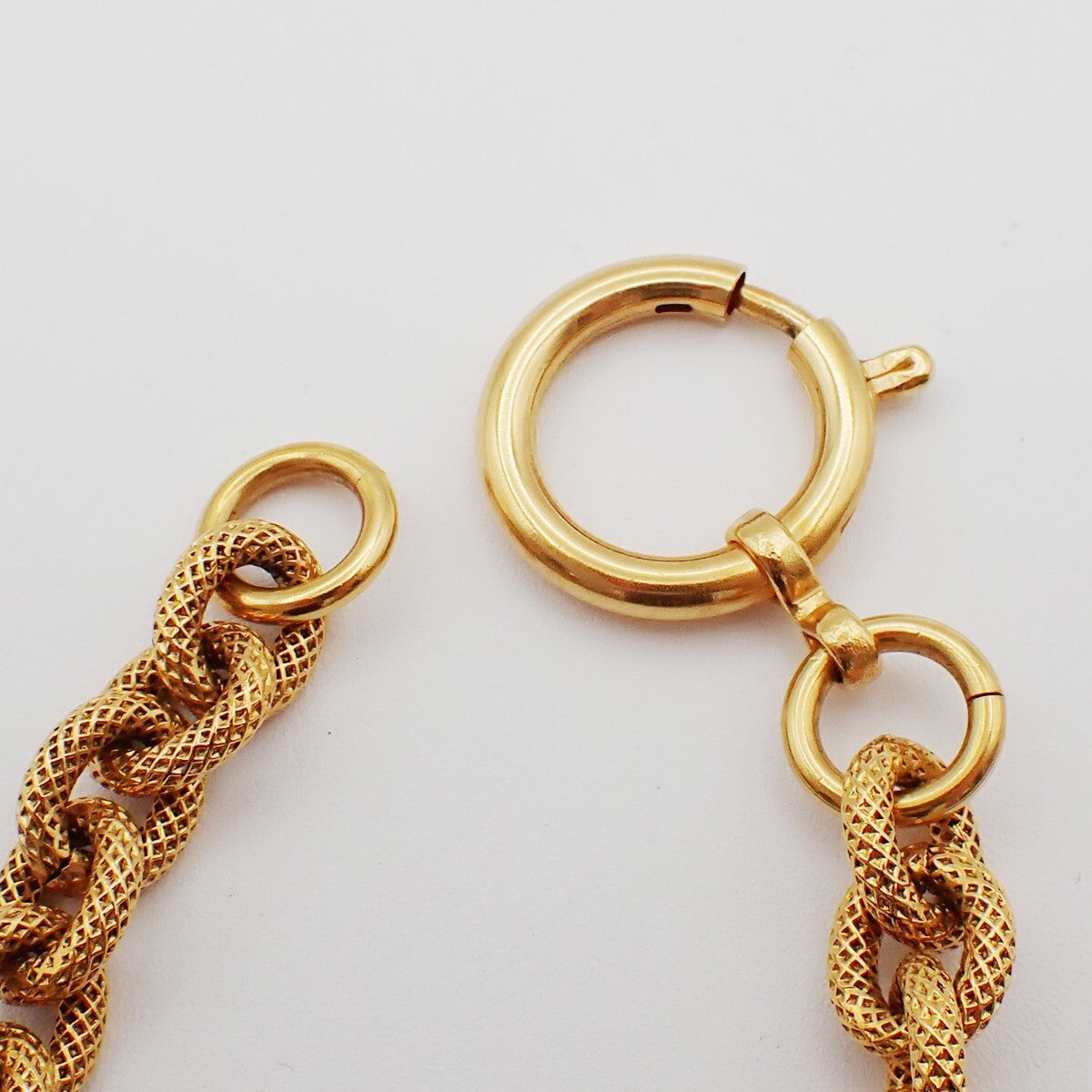Chanel Vintage Cc Logo Chain Charm Pendant Gold-Plated Gold Gold_Plated Necklace Jewelry (Pre-Owned)