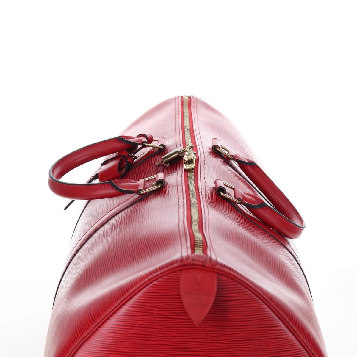 Louis Vuitton Keepall Epi Red Leather Travel Bag Bag (Pre-Owned)