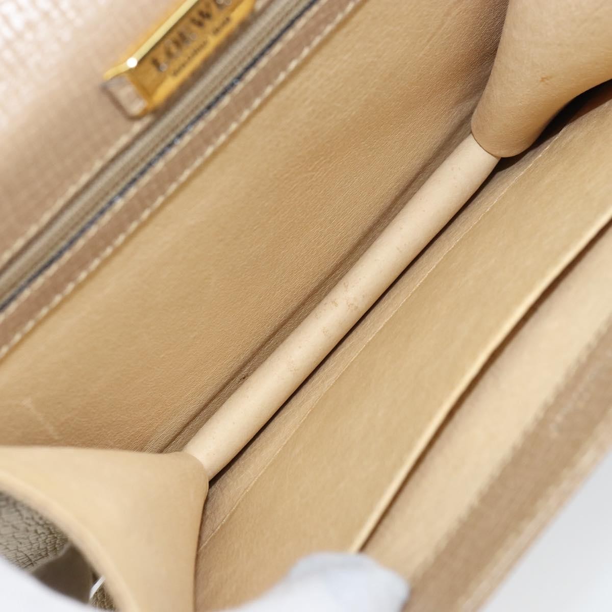 Loewe Barcelona Leather Beige Leather Handbag (Pre-Owned)