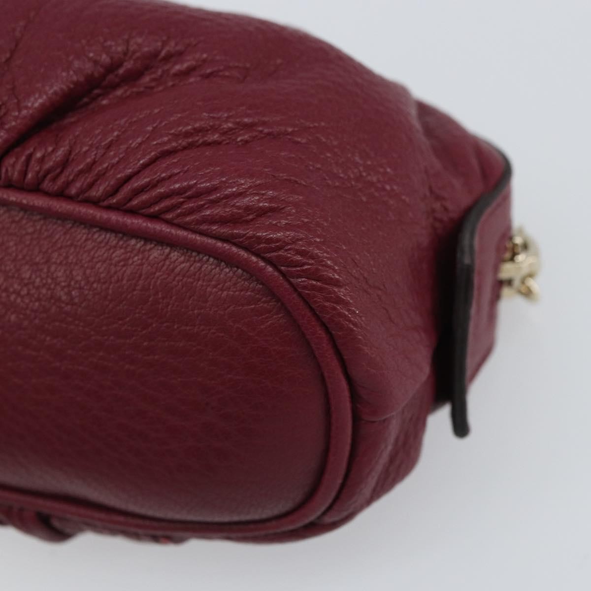 Gucci Bamboo Leather Purple Leather Clutche & Pouche Bag (Pre-Owned)