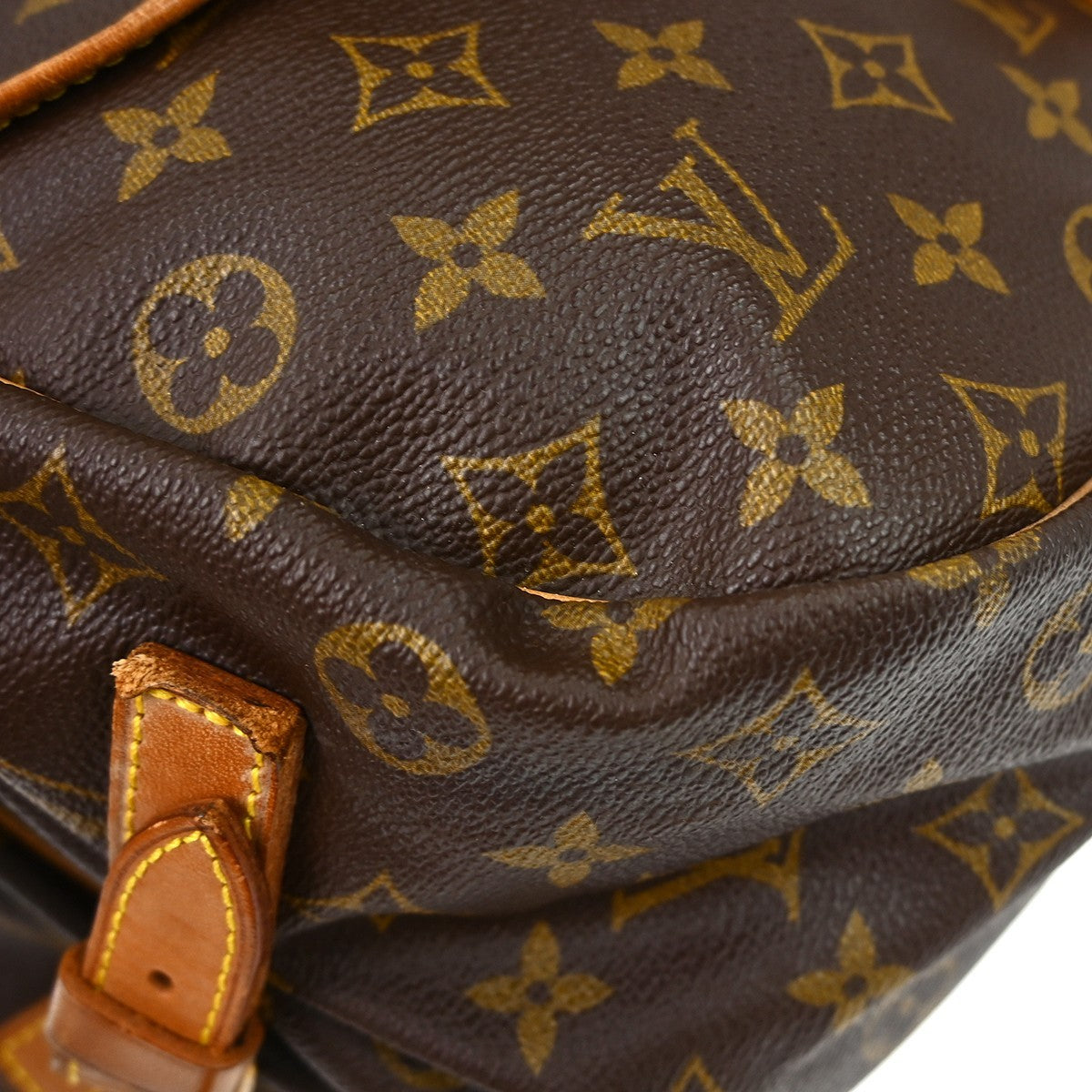 Louis Vuitton Saumur Monogram Brown Canvas Shoulder Bag Bag (Pre-Owned)