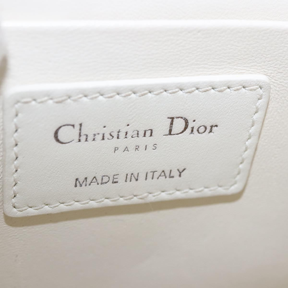 Christian Dior Caro Leather White Leather Handbag (Pre-Owned)