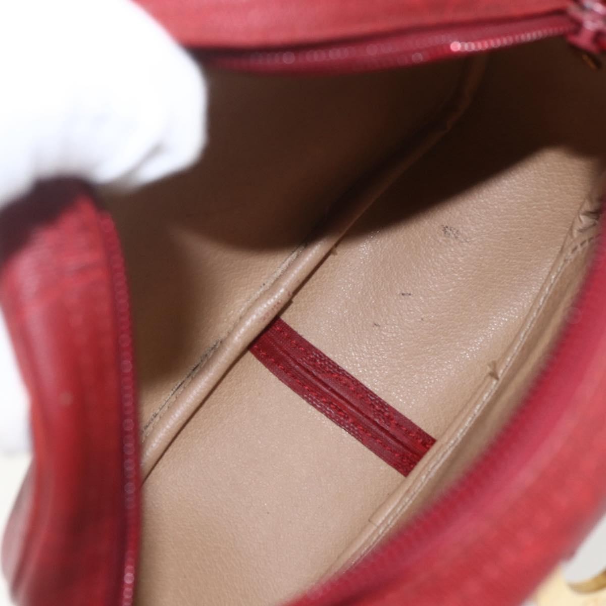 Christian Dior Vintage Trotter Canvas Red Canvas Shoulder Bag Bag (Pre-Owned)