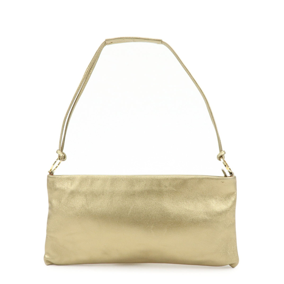 Salvatore Ferragamo Gancini Leather Gold Leather Crossbody Bag Bag (Pre-Owned)