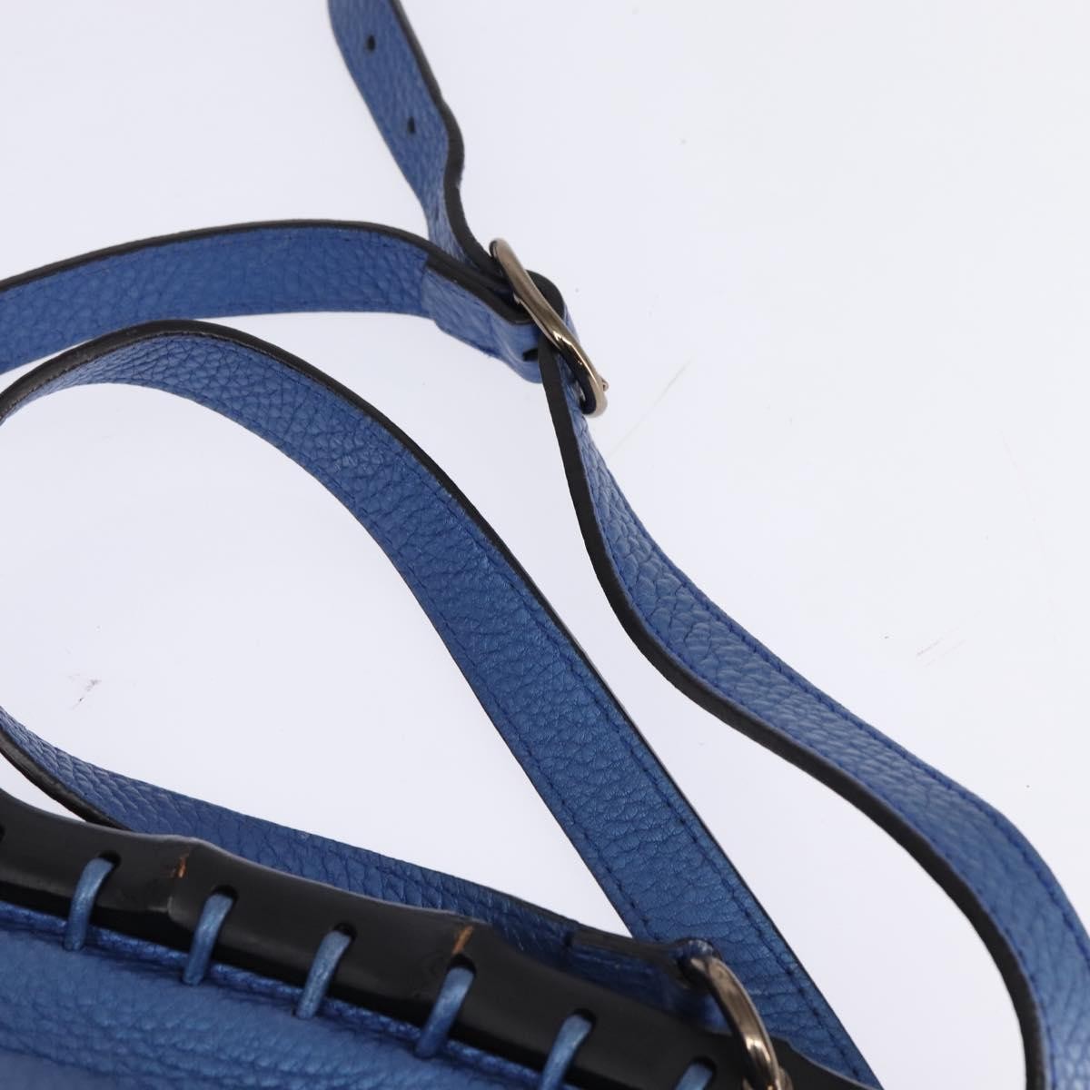 Gucci Nouveau Fringe Leather Blue Leather Shoulder Bag Bag (Pre-Owned)