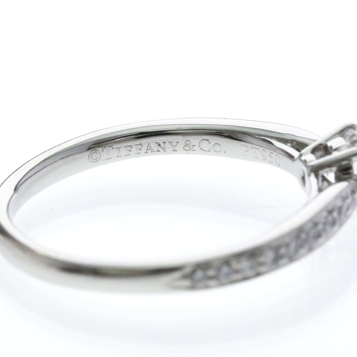 Tiffany & Co. Harmony Band Platinum And Diamonds Silver Platinum Ring Jewelry (Pre-Owned)