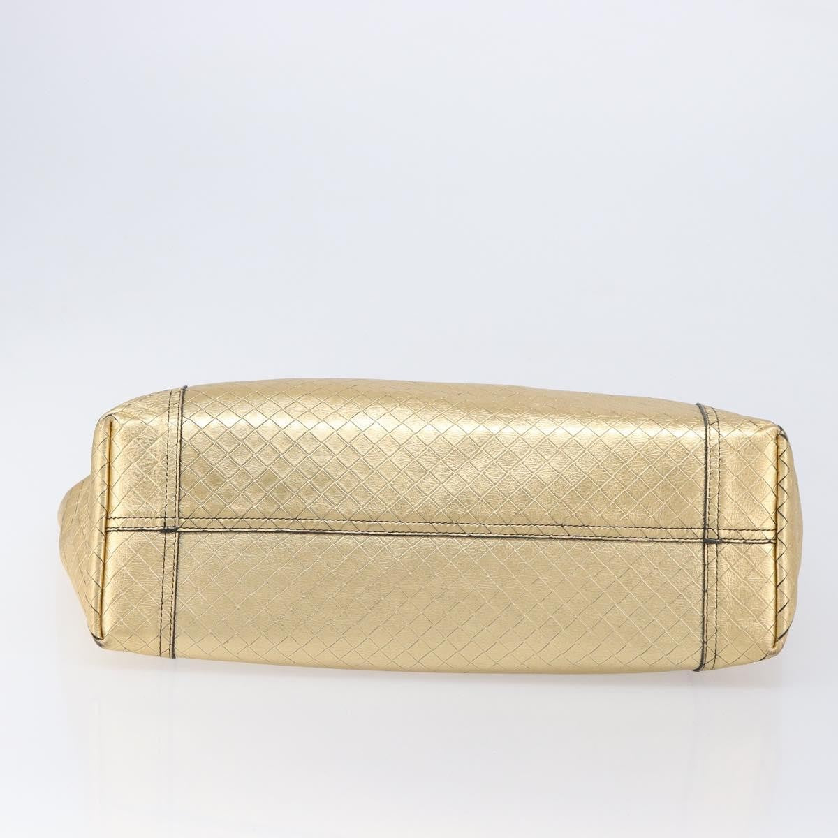 Bottega Veneta Intrecciomirage Leather Gold Leather Tote Bag Bag (Pre-Owned)