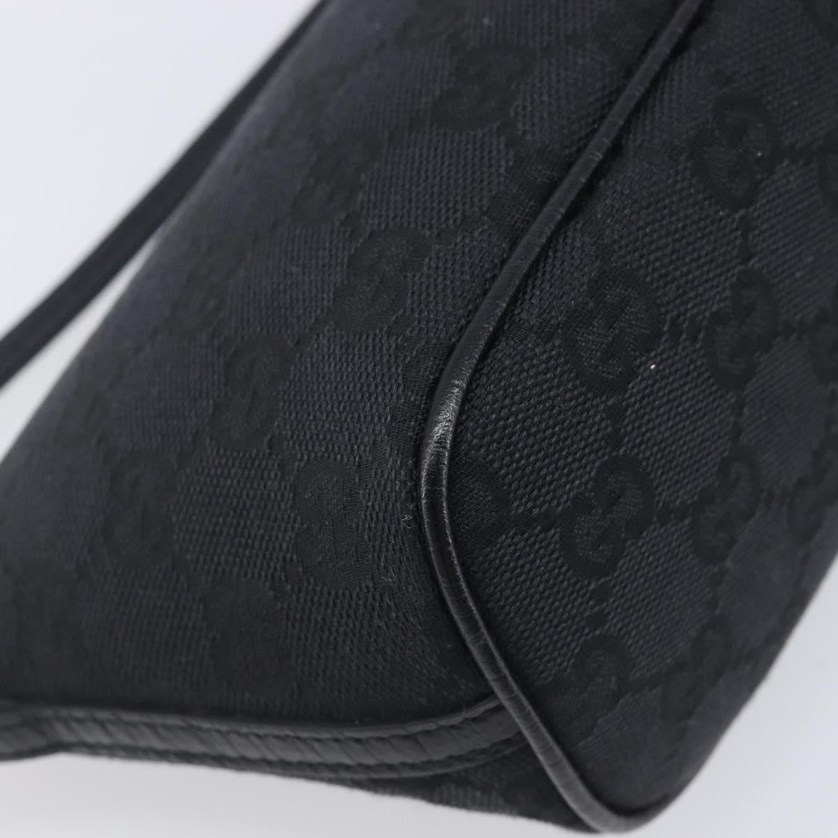 Gucci Boat Pochette Gg Canvas And Leather Black Canvas Clutche & Pouche Bag (Pre-Owned)