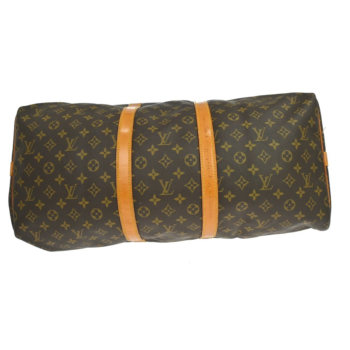 Louis Vuitton Keepall Bandoulière Monogram Brown Canvas Travel Bag Bag (Pre-Owned)