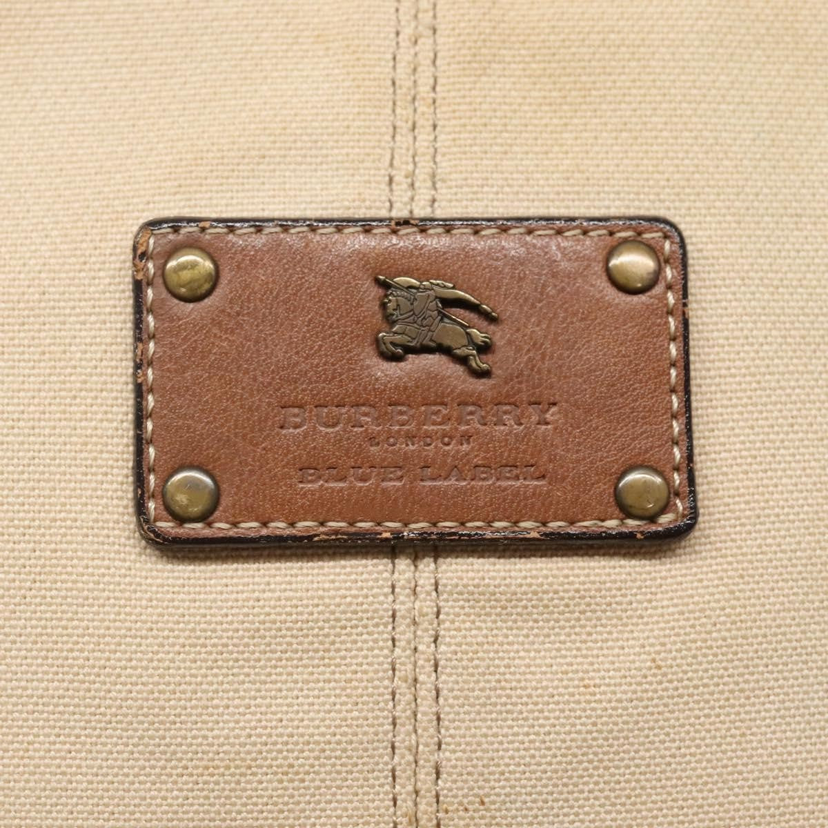 Burberry Blue Label Canvas Beige Canvas Shoulder Bag Bag (Pre-Owned)