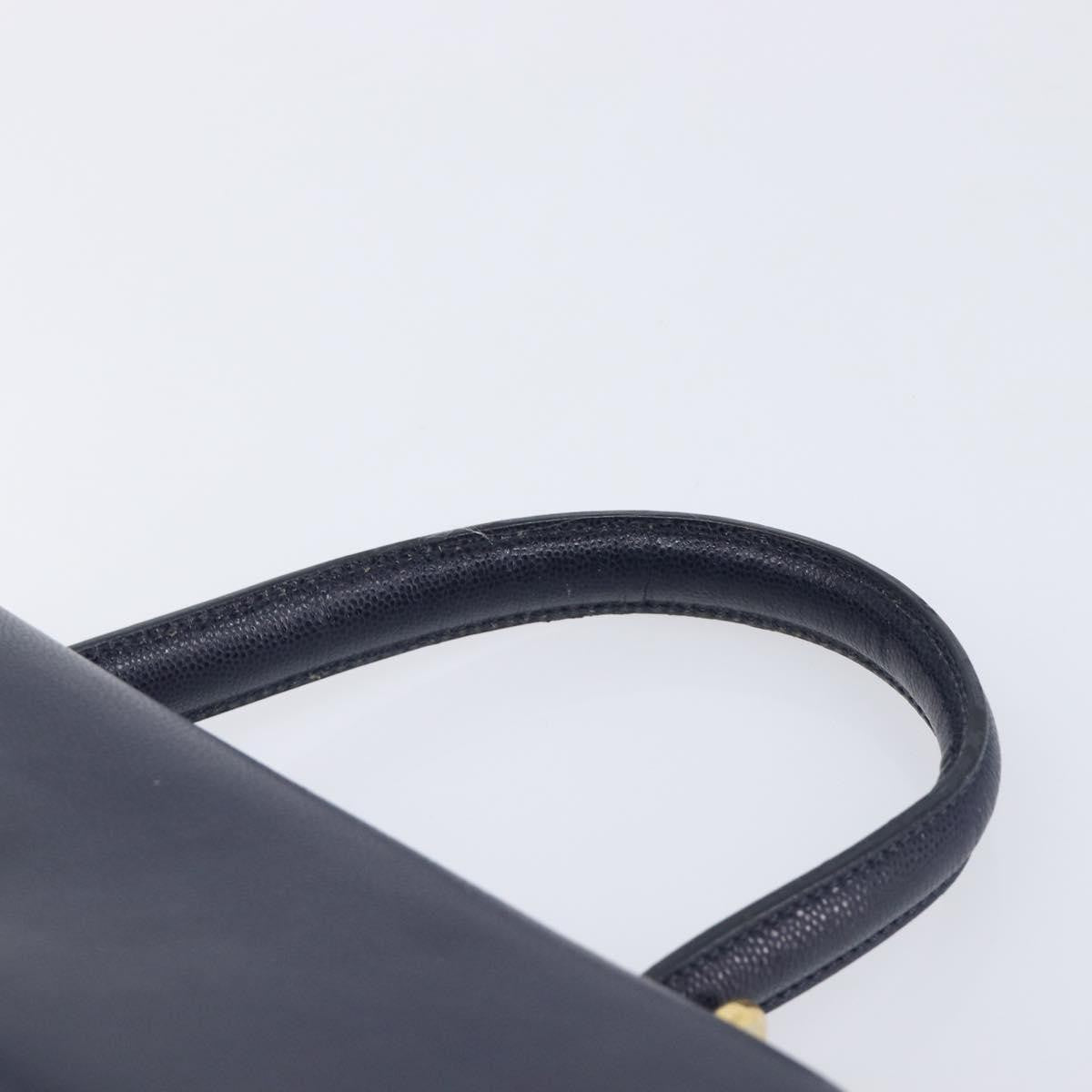 Celine Handbag Leather Navy Leather Handbag (Pre-Owned)