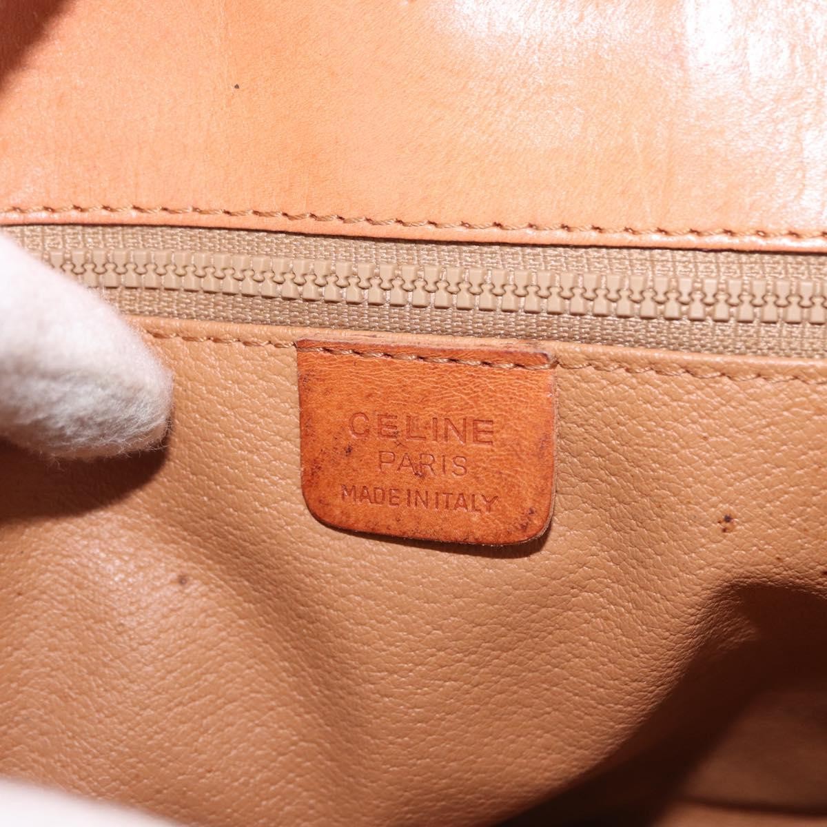 Celine Vintage Macadam Canvas And Leather Brown Canvas Shoulder Bag Bag (Pre-Owned)