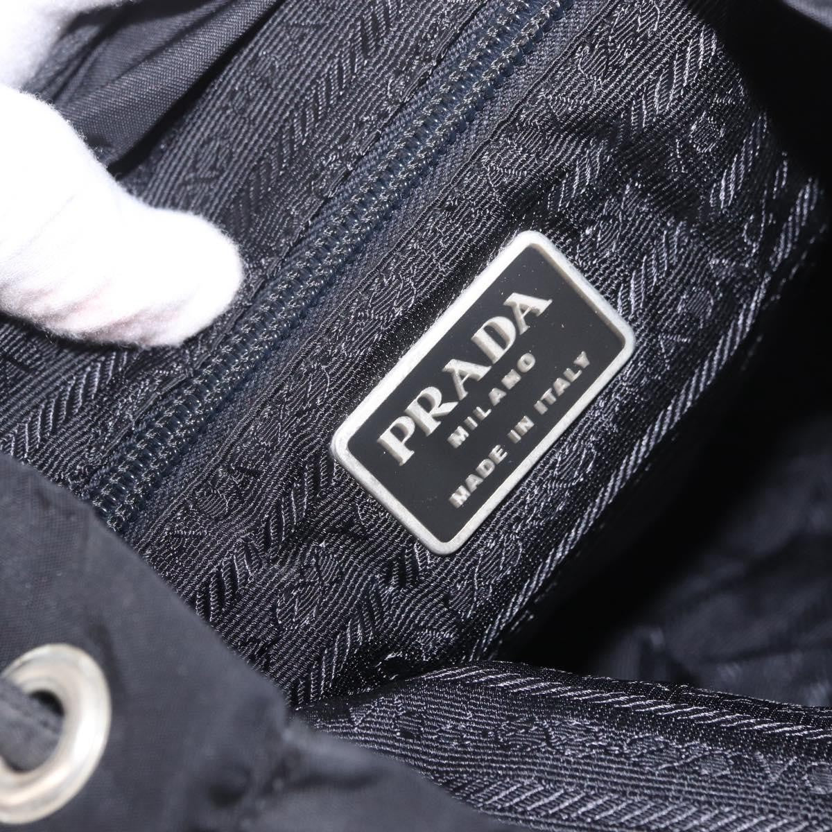 Prada Double Front Pocket Tessuto Black Nylon Backpack Bag (Pre-Owned)