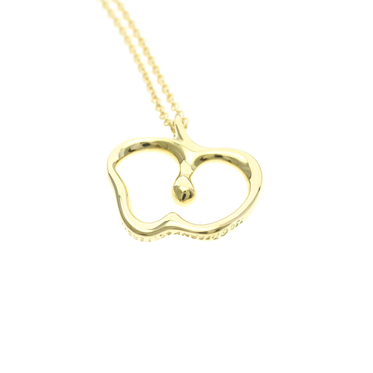 Tiffany & Co. Elsa Peretti Apple Pendant 18K Yellow Gold Gold Yellow_Gold Necklace Jewelry (Pre-Owned)