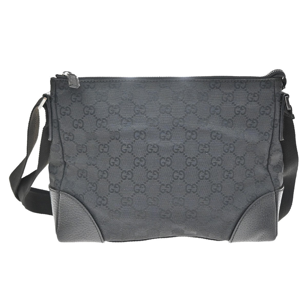Gucci Web Loop Gg Canvas Black Canvas Shoulder Bag Bag (Pre-Owned)