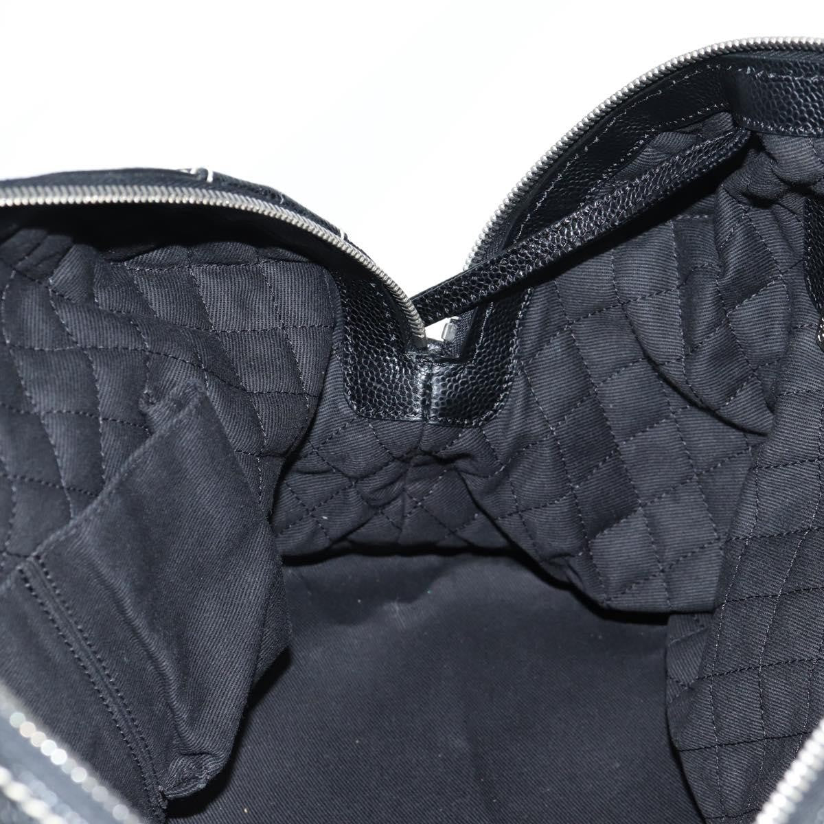 Chanel Optic Coco Bowler Printed Coated Canvas With Caviar Black Canvas Handbag (Pre-Owned)