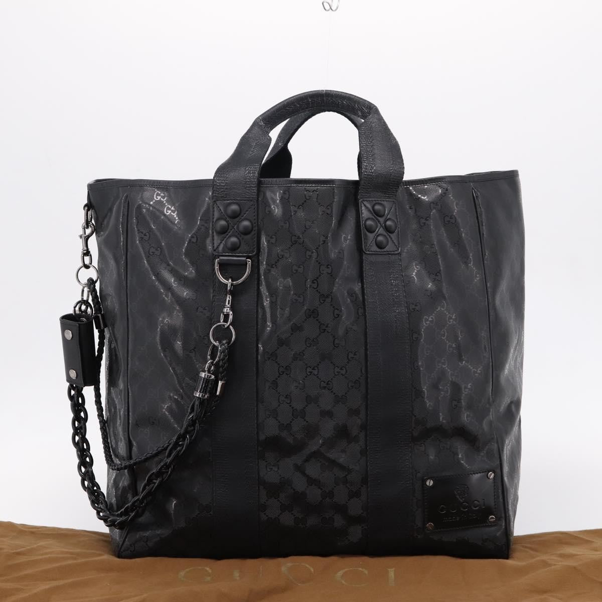 Gucci Indy Tote Pvc Leather Black Pvc Tote Bag Bag (Pre-Owned)