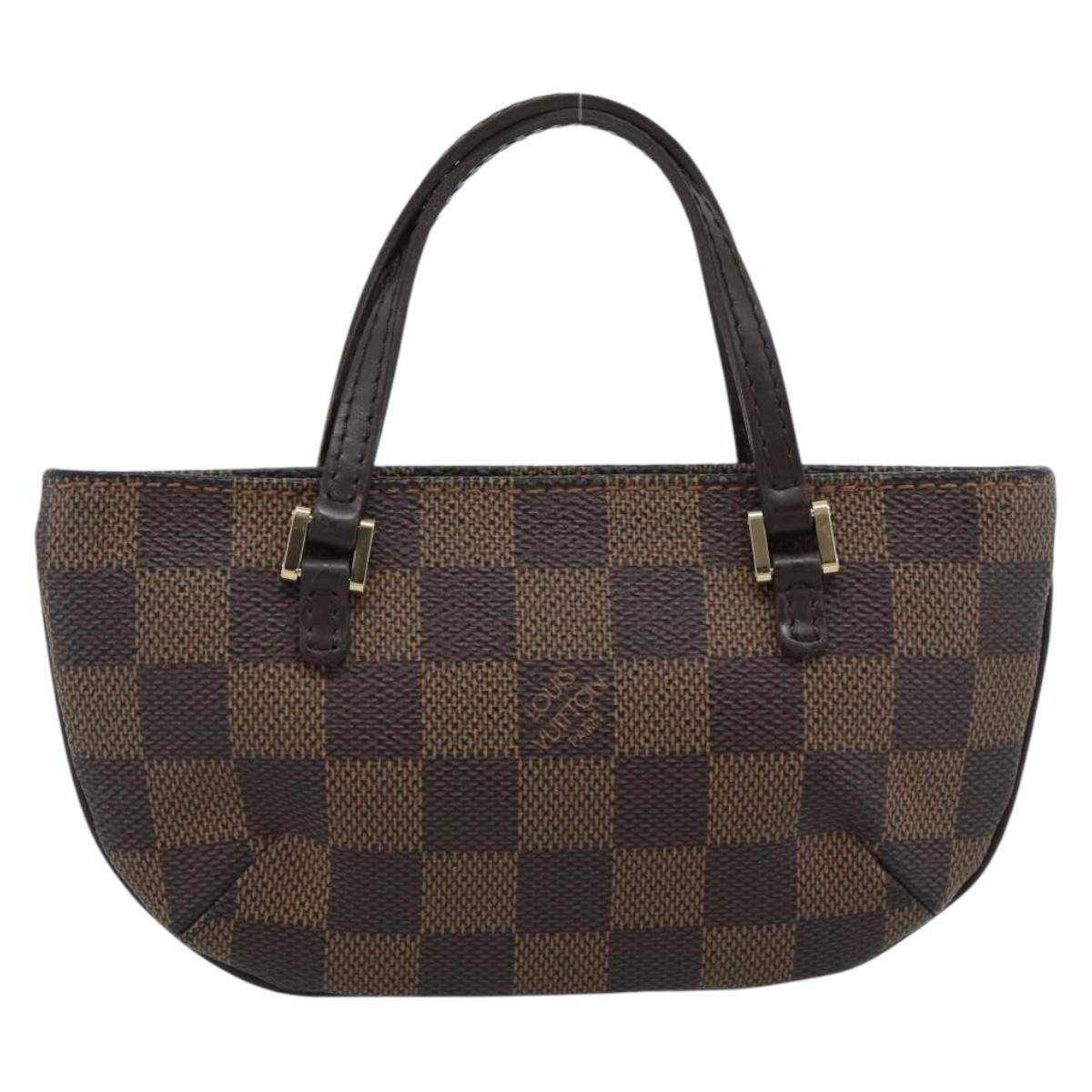 Louis Vuitton Manosque Pochette Damier Brown Canvas Clutche & Pouche Bag (Pre-Owned)