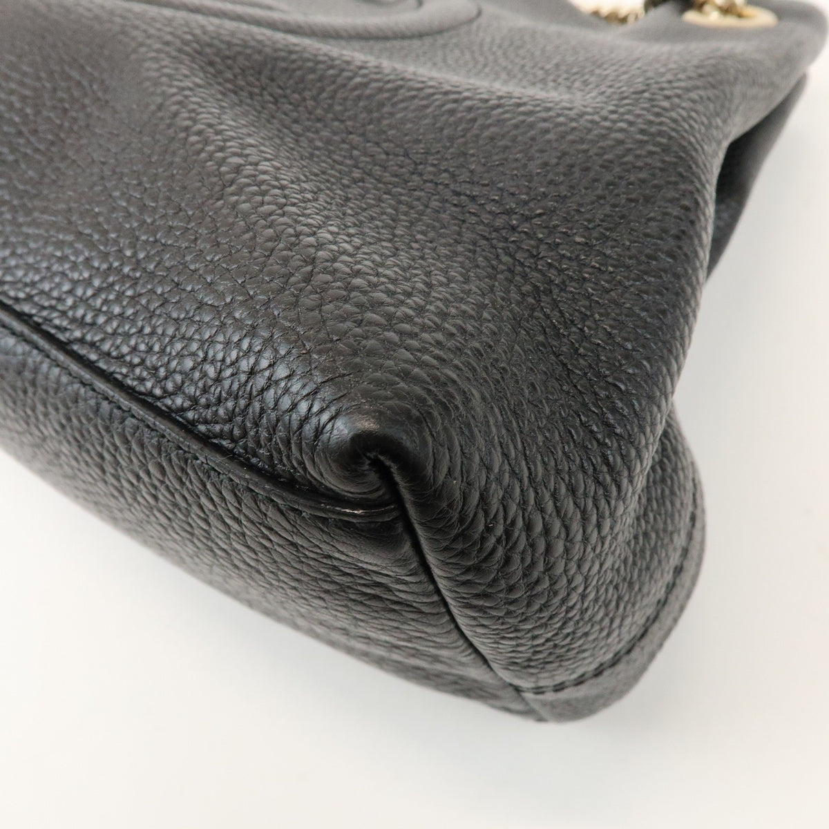 Gucci Soho Chain Strap Leather Black Leather Shoulder Bag Bag (Pre-Owned)