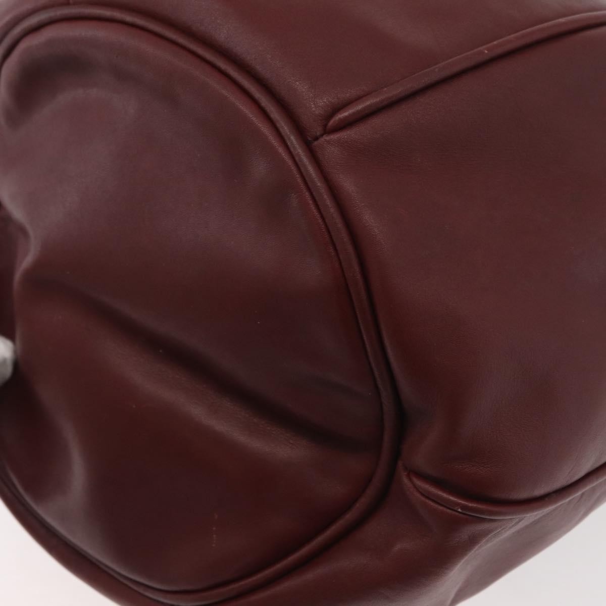 Cartier Must De Cartier Leather Burgundy Leather Shoulder Bag Bag (Pre-Owned)