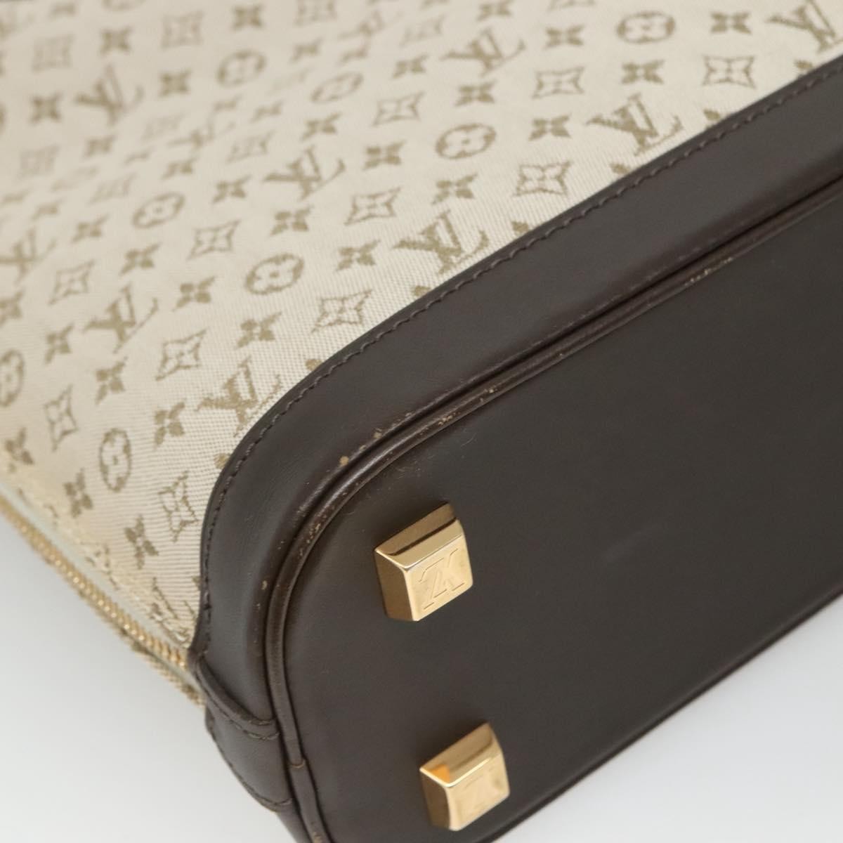 Louis Vuitton Alma Mini Lin Monogram Khaki Canvas Handbag (Pre-Owned)