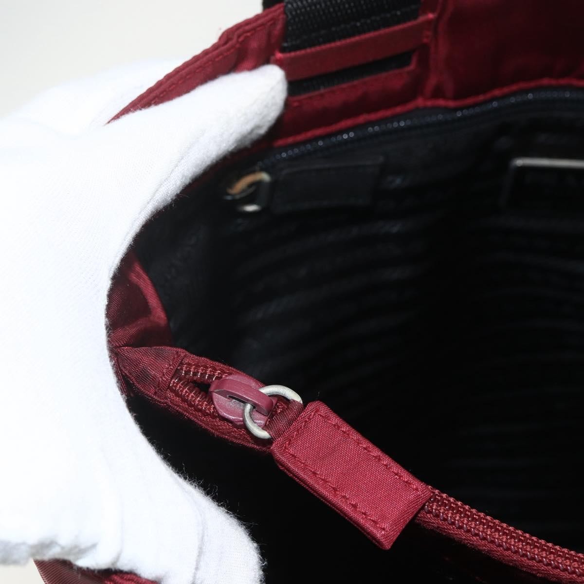 Prada Sport Nylon Red Nylon Tote Bag Bag (Pre-Owned)