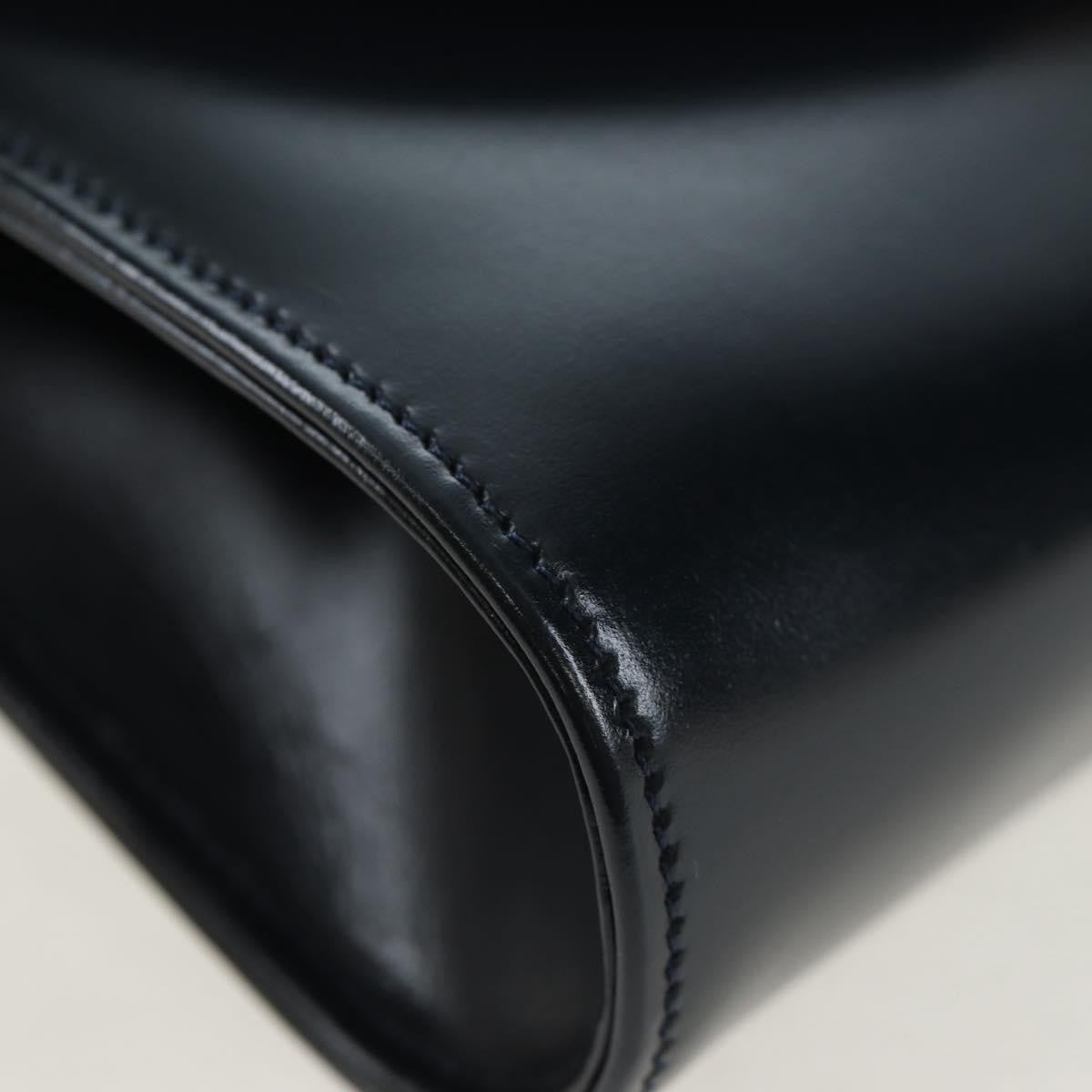 Cartier Sapphire Line Leather Navy Leather Shoulder Bag Bag (Pre-Owned)
