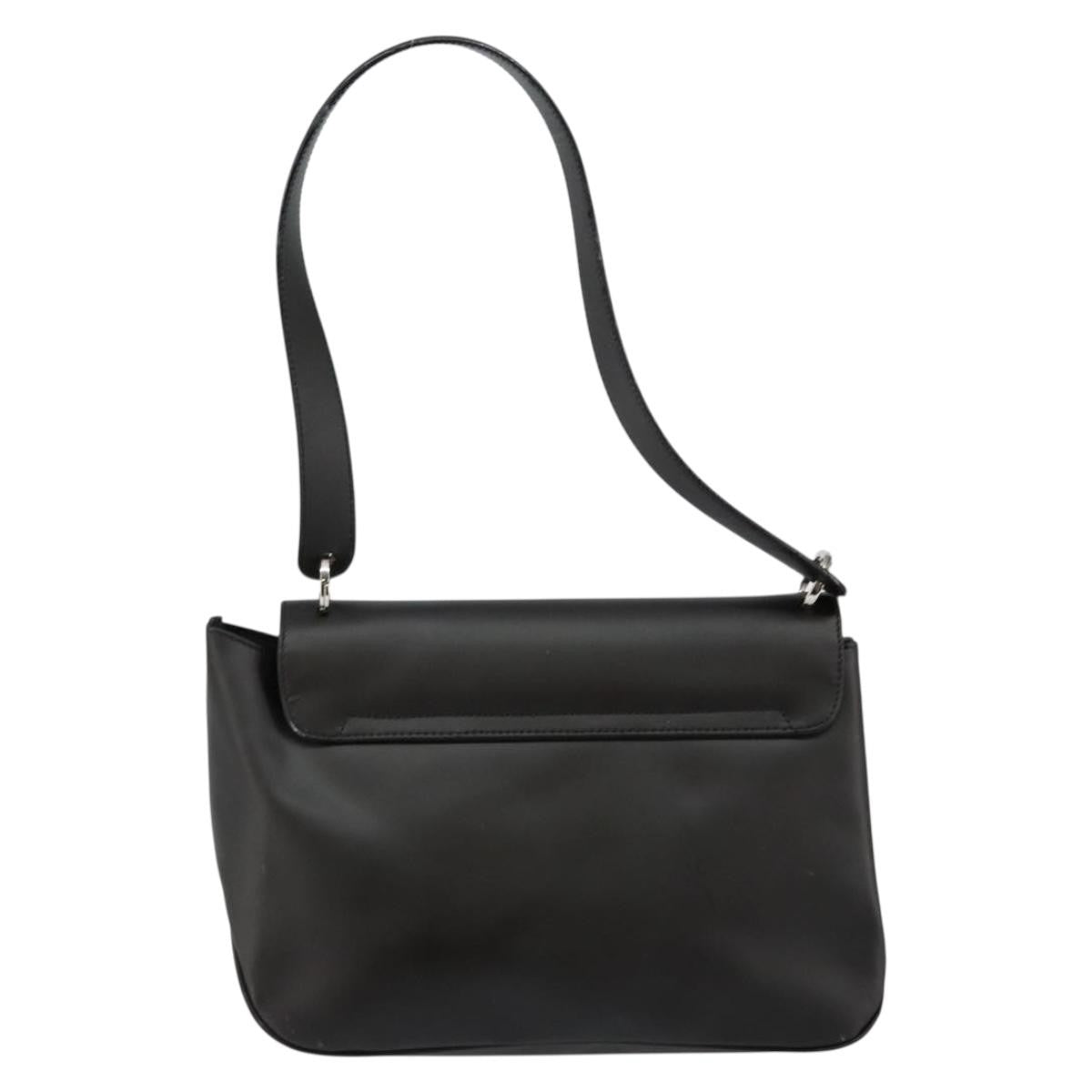 Salvatore Ferragamo Vala Leather Black Leather Bag (Pre-Owned)