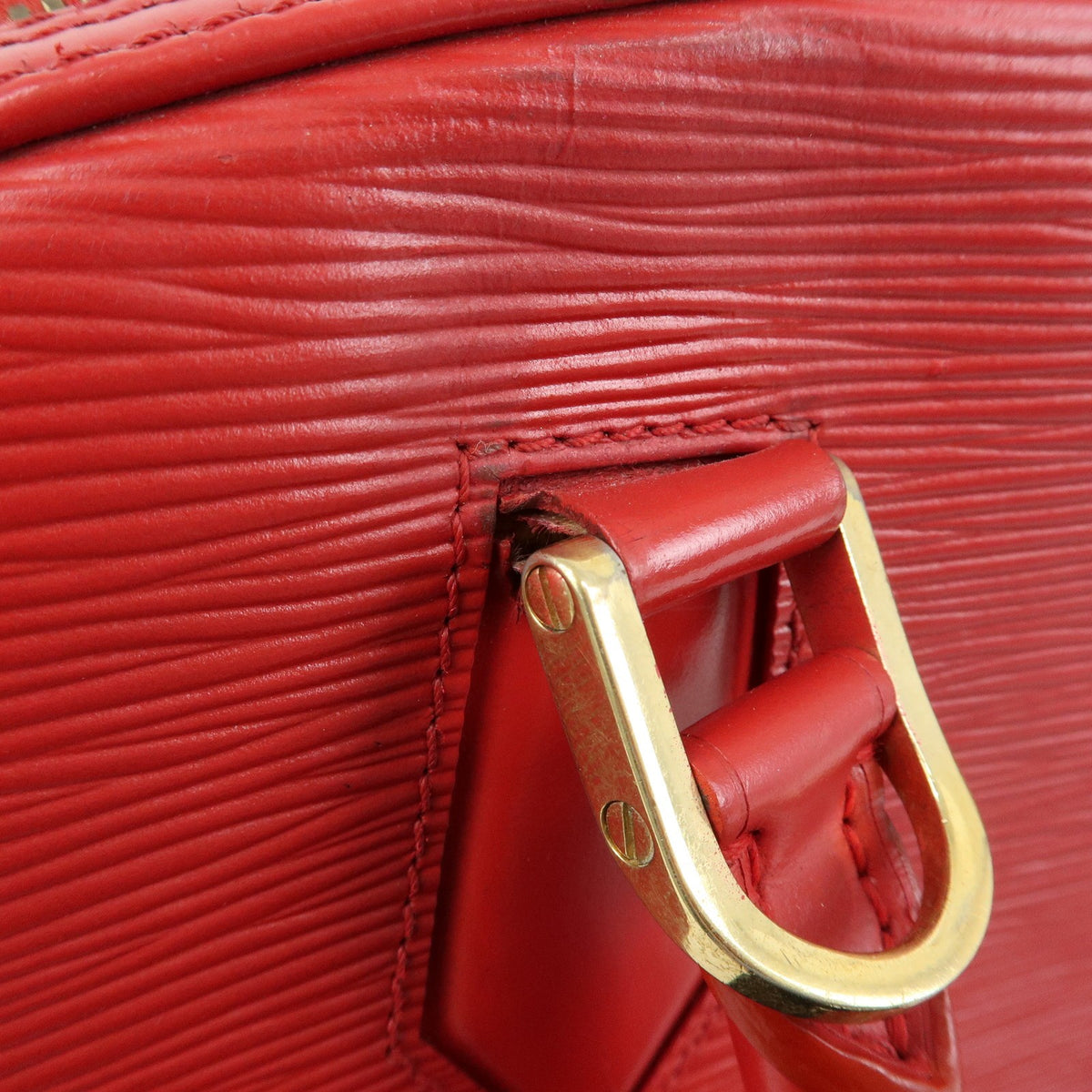 Louis Vuitton Jasmin Epi Leather Red Leather Handbag (Pre-Owned)
