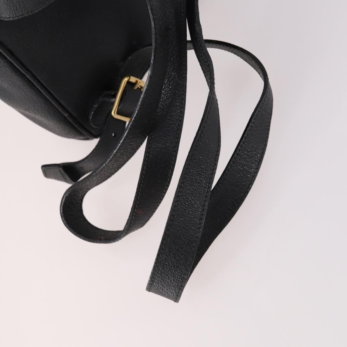 Gucci Vintage Bamboo Suede Black Suede Backpack Bag (Pre-Owned)