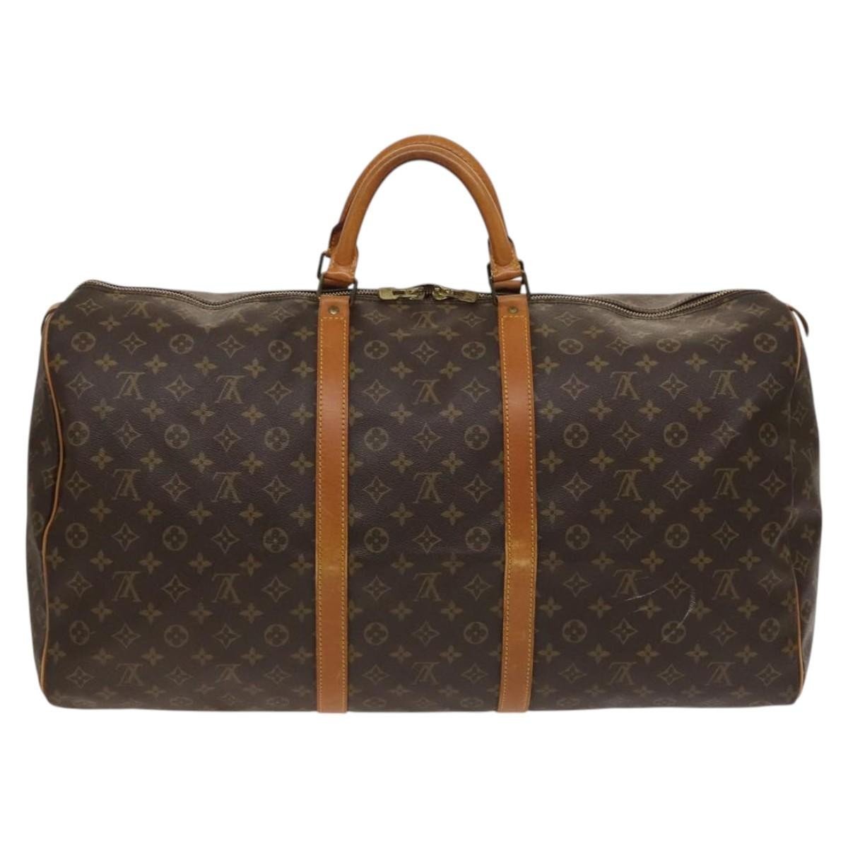 Louis Vuitton Keepall Monogram Canvas Brown Canvas Travel Bag Bag (Pre-Owned)