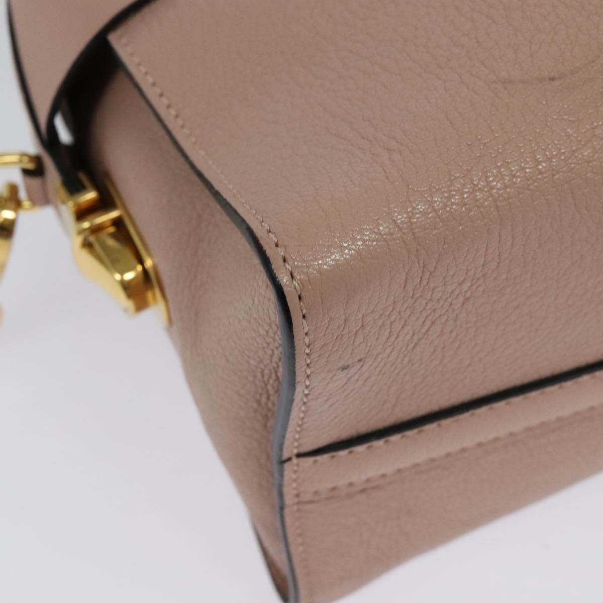 Miu Miu Madras Fiocco Bow Leather Pink Leather Bag (Pre-Owned)